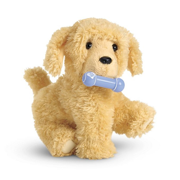 American Girl Doll Poseable APRICOT POODLE DOG Plush Pet Toy Magnetic Bone BAg! - Picture 6 of 11